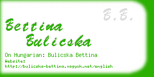 bettina bulicska business card